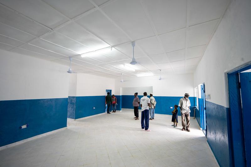 A room at Kombayendeh Community Health Center after renovation
