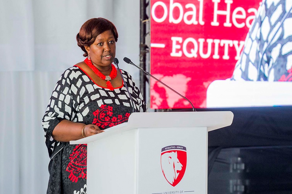 Dr. Agnes Binagwaho at the University of Global Health Equity in January 2019 