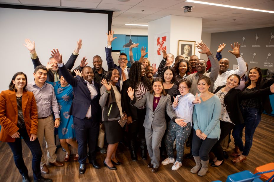 Laboratory technicians and leaders from PIH-supported labs around the world gather for the third-annual global lab workshop at PIH’s Boston office.