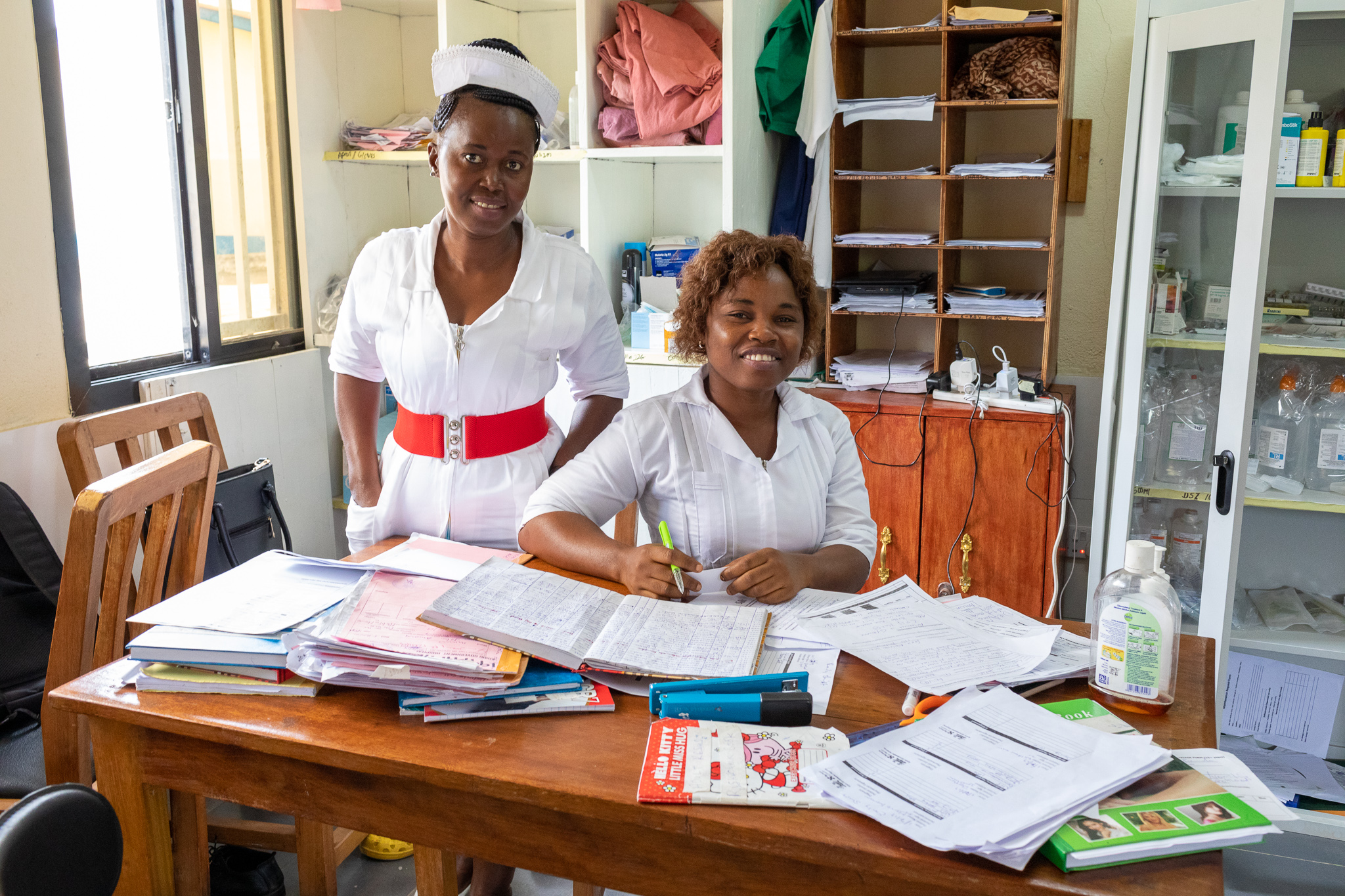 Emergency department nurses at a hospital in Sierra Leone