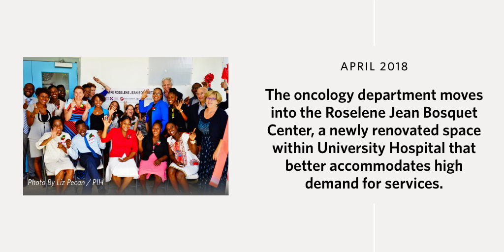 The oncology department moves into the Roselene Jean Bosquet Center, a newly renovated space within University Hospital that better accommodates high demand for services. 