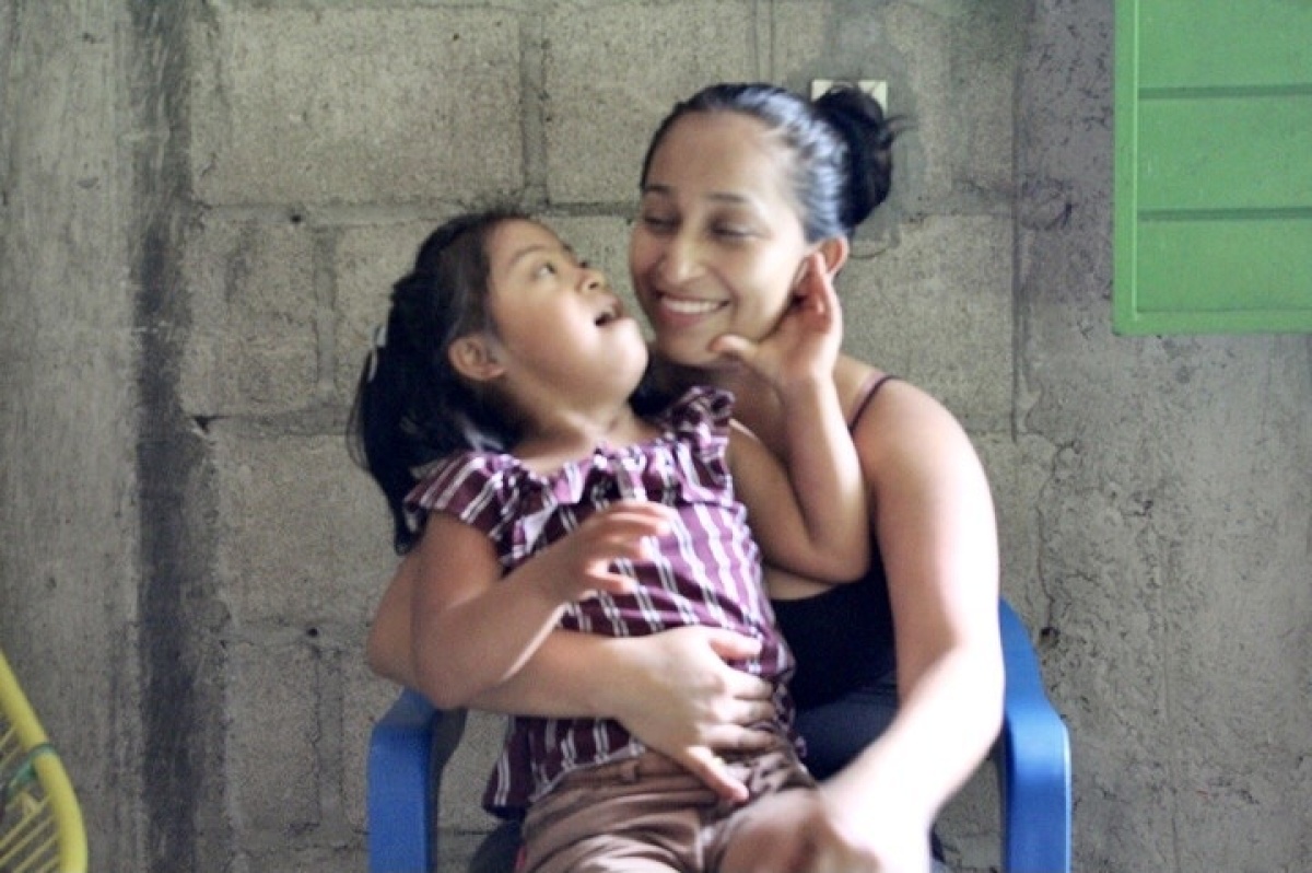 Jazmín Velázquez and her daughter, Derly, in their home in rural Chiapas.