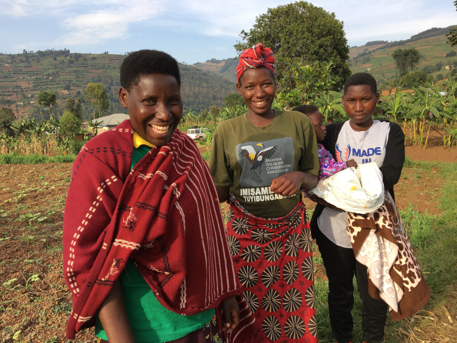 Françoise Umutesi and her family in northern Rwanda 