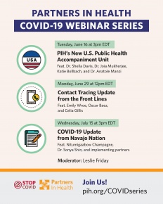 Schedule of webinars on COVID-19: June 16, June 29, July 15