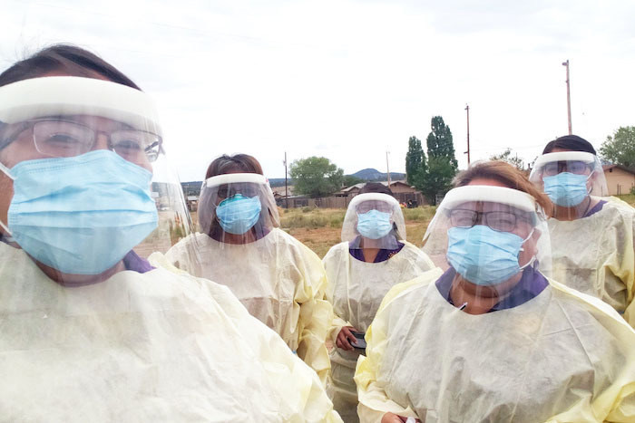 Navajo nation caregivers in ppe