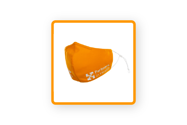 Adjustable, washable, and reusable PIH cloth mask in dashing PIH-orange