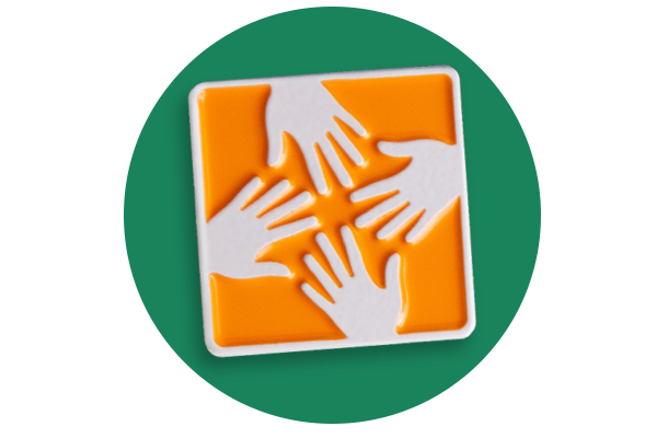 PIH logo on enameled pin