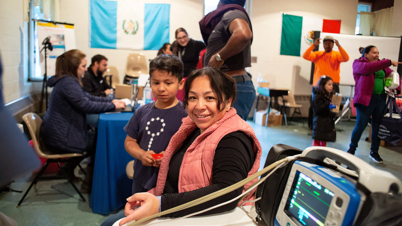 mother and child get health services