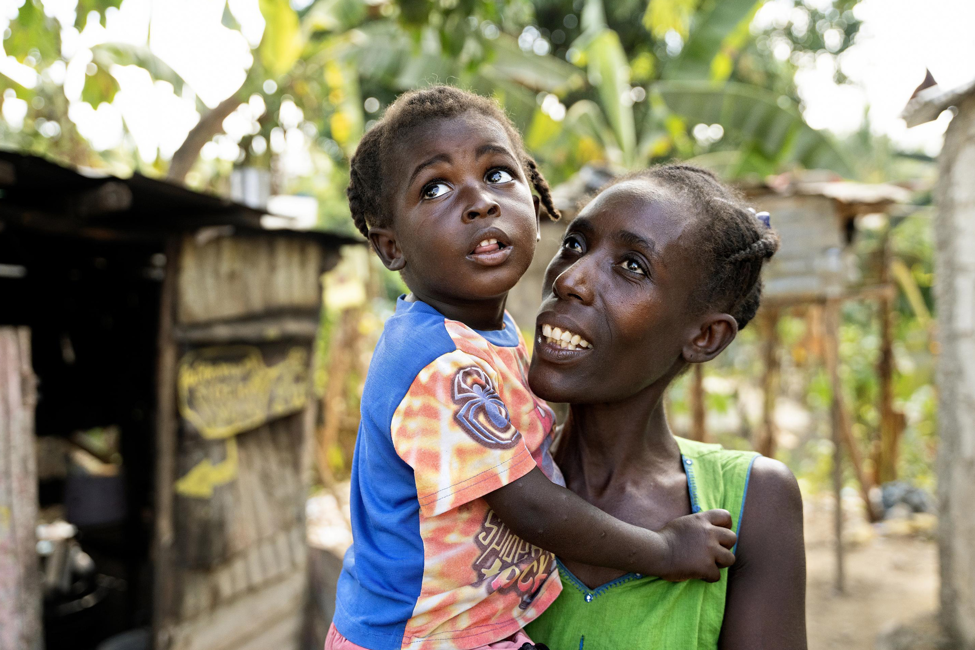 Mother with child in Haiti