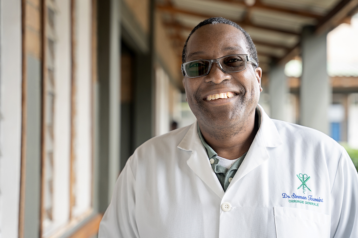 Dr. Sterman Toussaint smiles