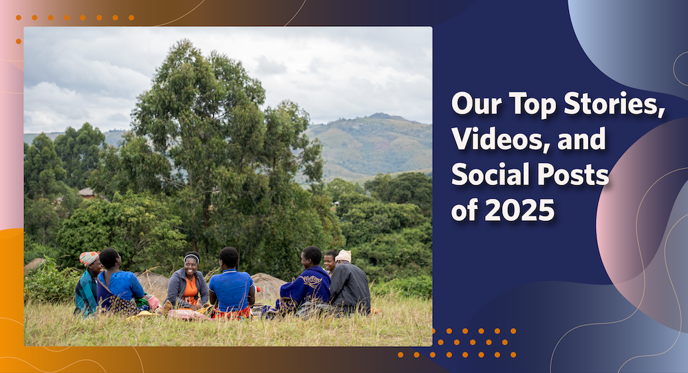 a graphic background with the text "our top stories, videos, and social posts of 2025"