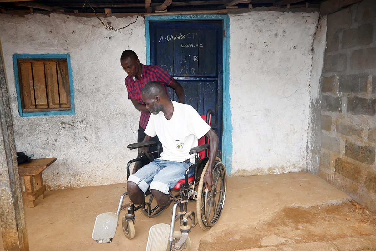 Johnson Doe and Saturday Wesseh are roommates with chronic diseases who support each other in rural Liberia.