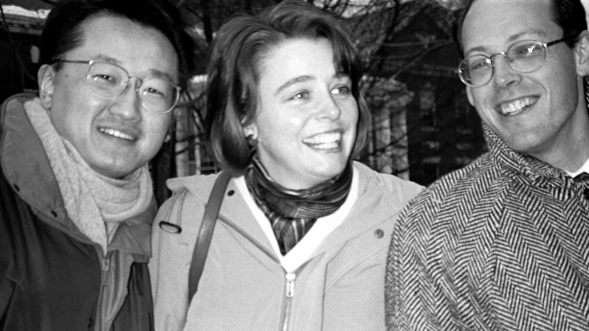 PIH co-founders Dr. Jim Yong Kim, Ophelia Dahl, and Dr. Paul Farmer, in the early days of PIH