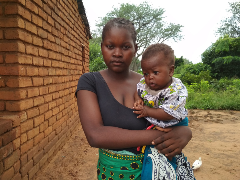 Eliza Kazembe holds her son, Prince Chimpaka