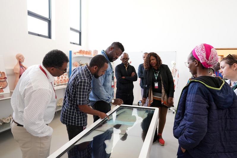 Winston Duke visits Butaro District Hospital and the University of Global Health Equity during his time with Inshuti Mu Buzima.