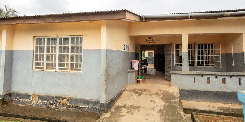 community health center in Sewafe, Sierra Leone, before renovations