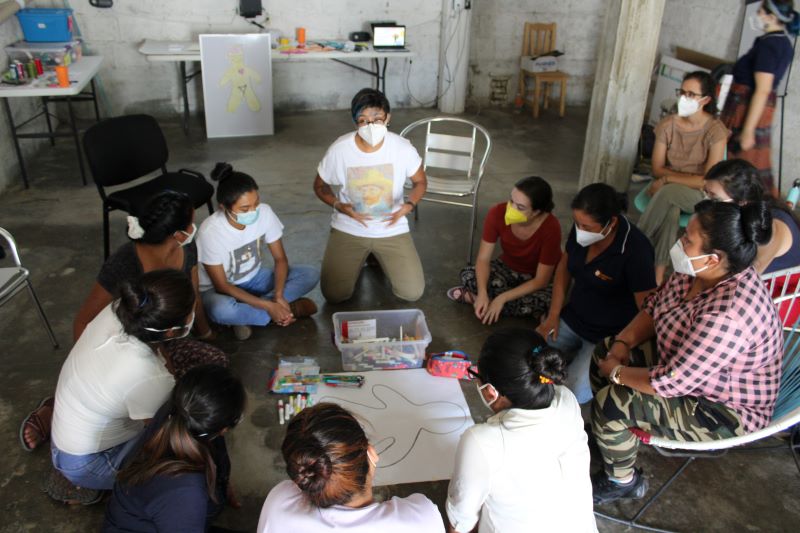 group therapy session in Chiapas, Mexico