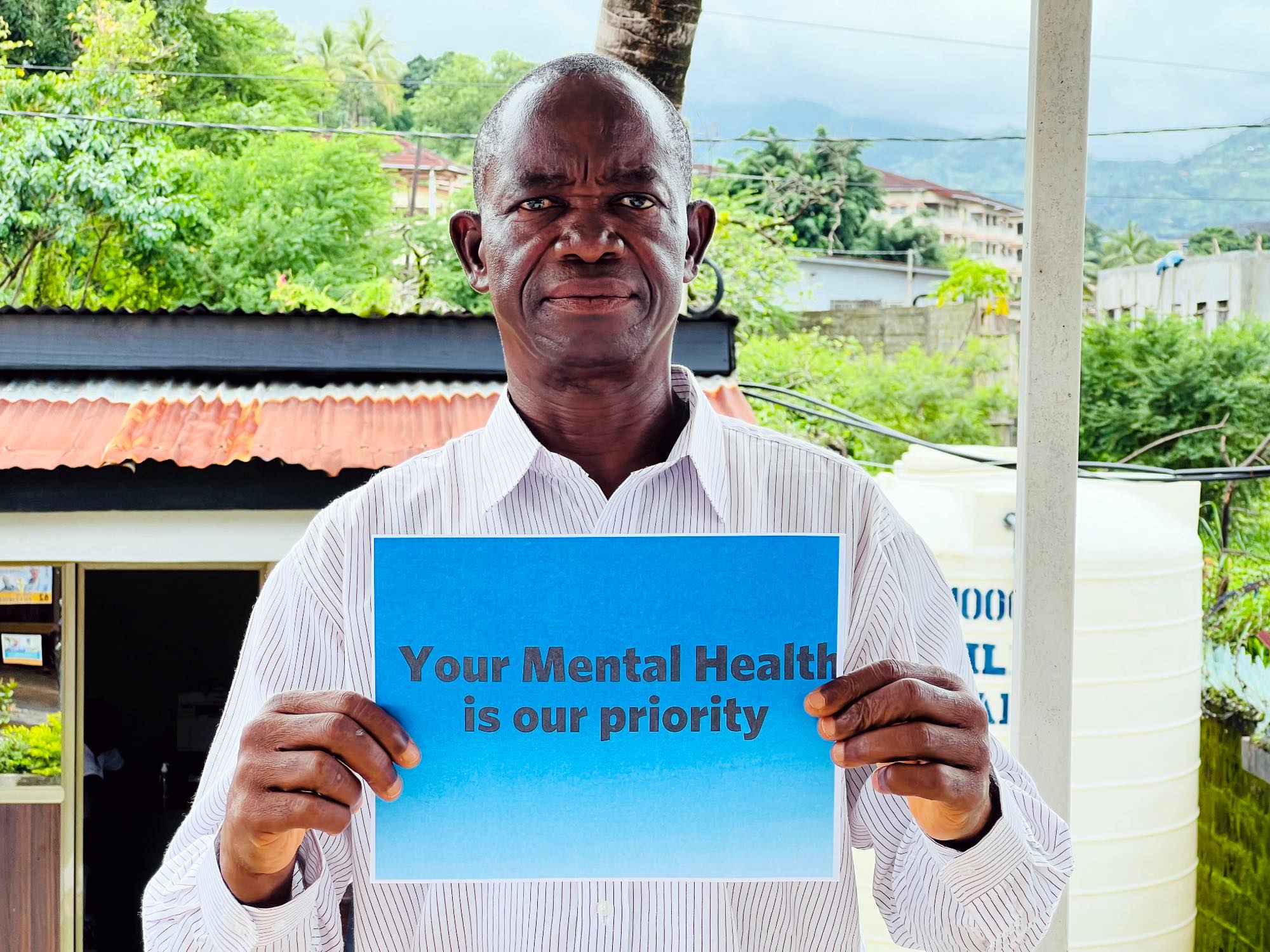 David Mafinda at the mental health helpine launch