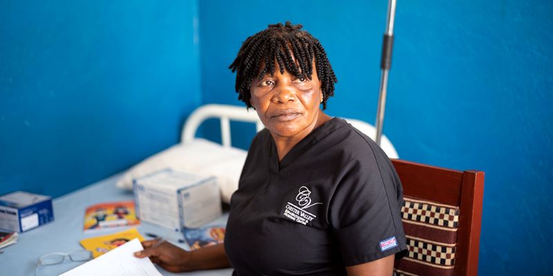 a maternal and child health aide at Sewafe Community Health Center