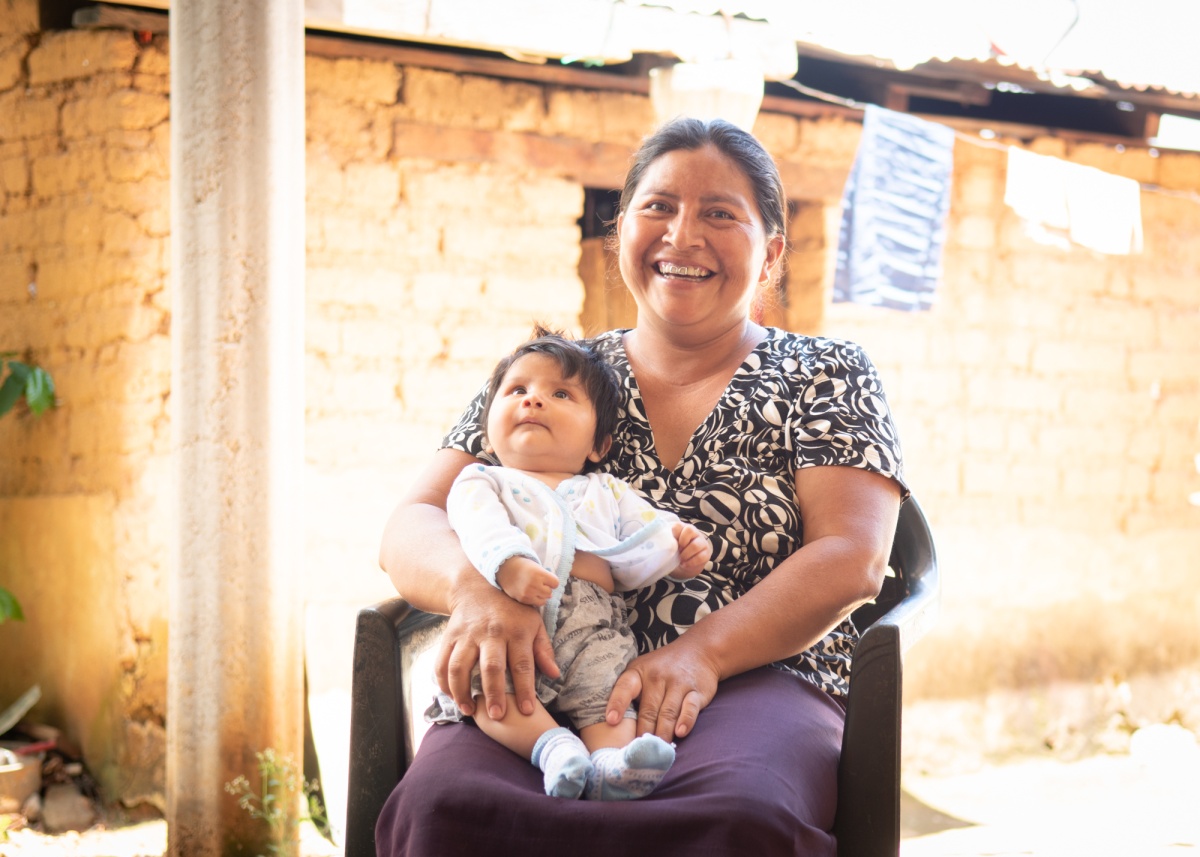 Mother and son following safe birth in Mexico