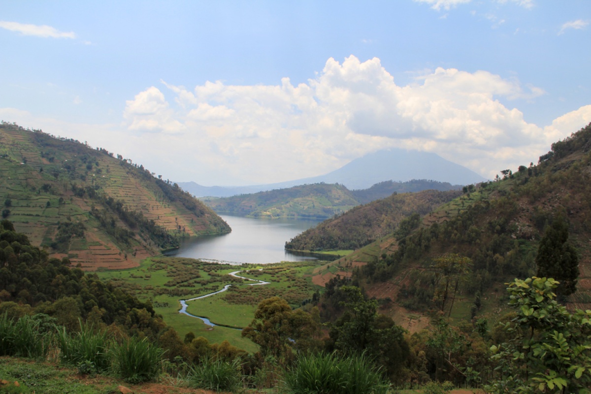 Lake Burera in northern Rwanda