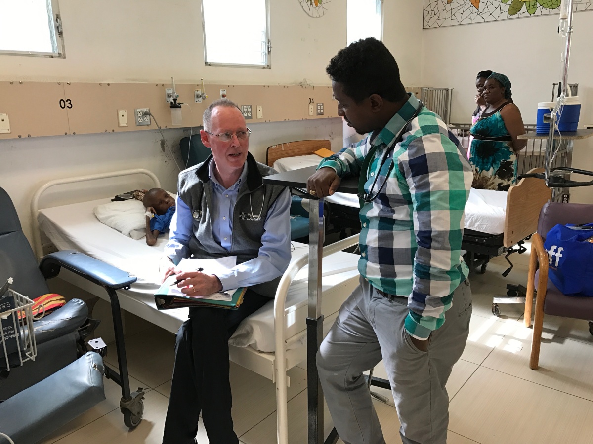 Dr. Paul Farmer at University Hospital in Mirebalais, Haiti