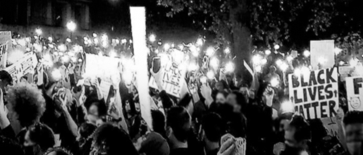 protesters in Boston in support of Black Lives Matter