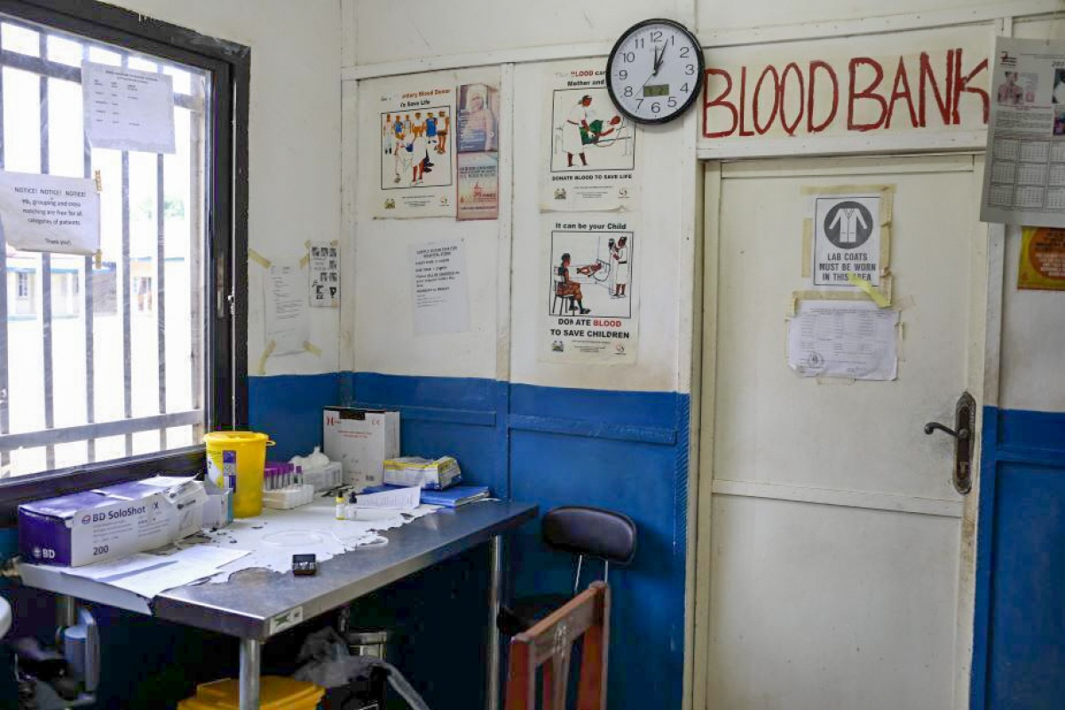 The revitalized blood bank at Koidu Government Hospital in Kono District, Sierra Leone.