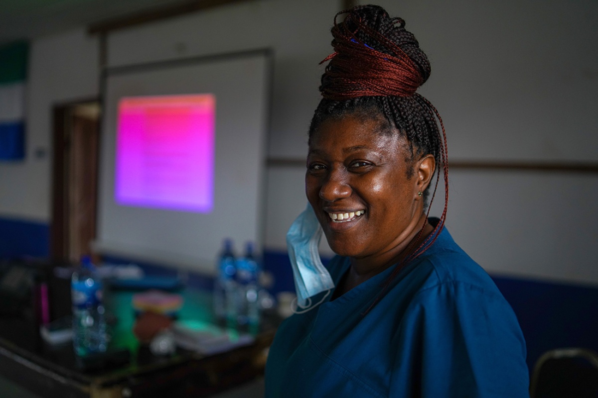 Isata Dumbuya, nurse-midwife and PIH Sierra Leone lead for reproductive, maternal, neonatal, child, and adolescent health  