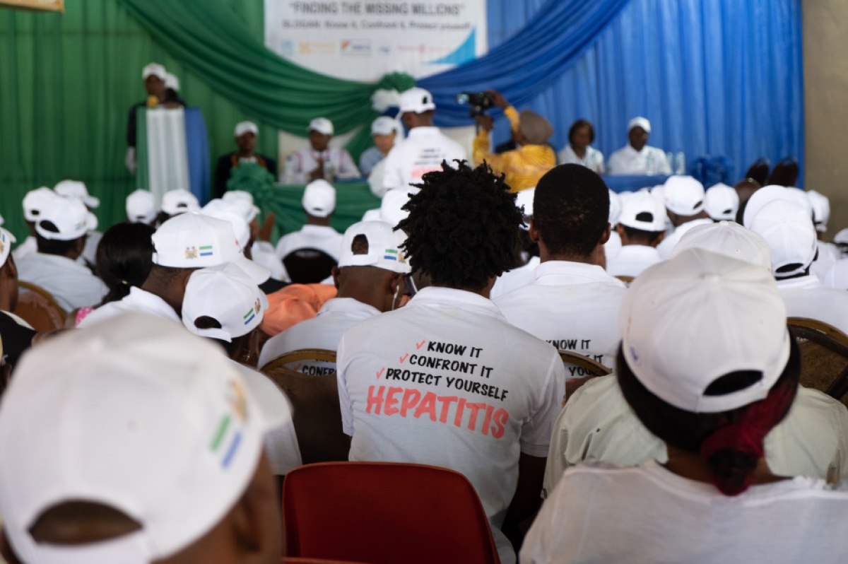 PIH and the Ministry of Health hold a ceremony to mark World Hepatitis Day in July 2019.