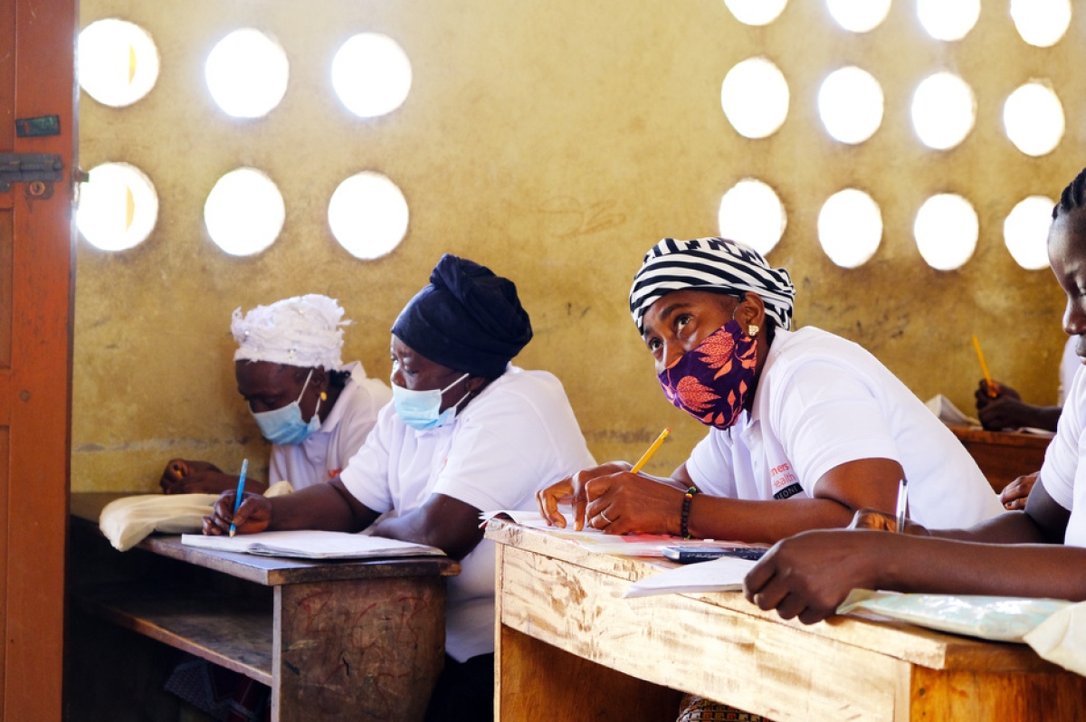Students in PIH Sierra Leone's adult education program