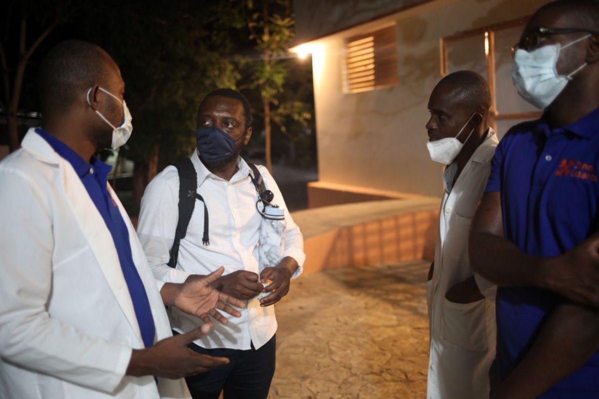 PIH leaders during Haiti earthquake response in August
