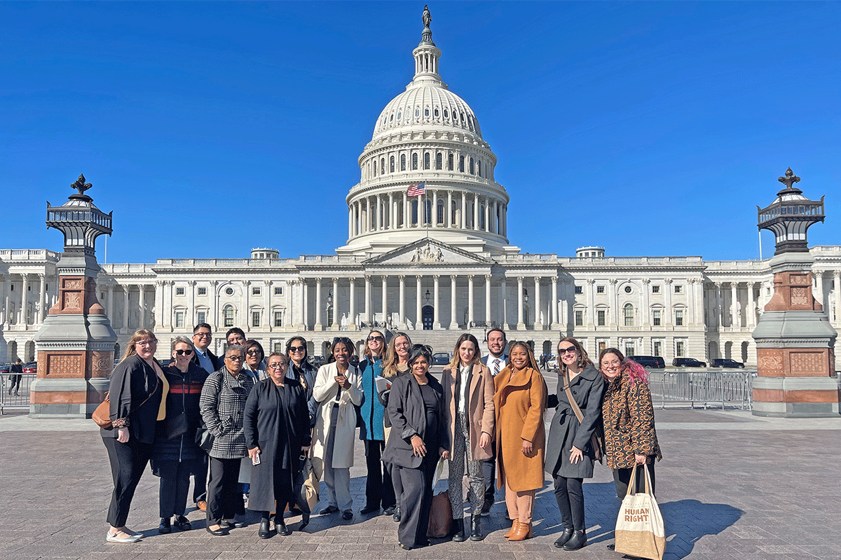 PIH-US and partners stand in front of the U.S. Capitol