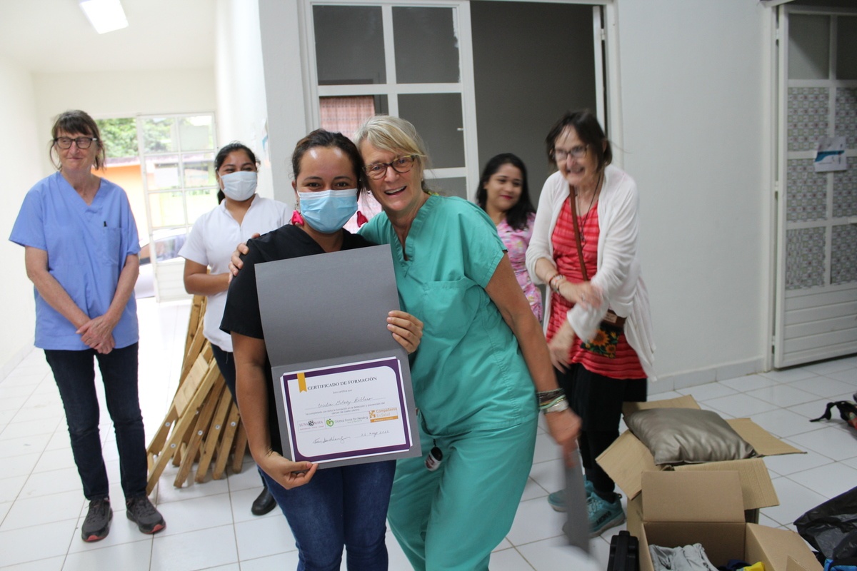 Cecilia Gálvez at a cervical cancer screening campaign in Chiapas, Mexico.