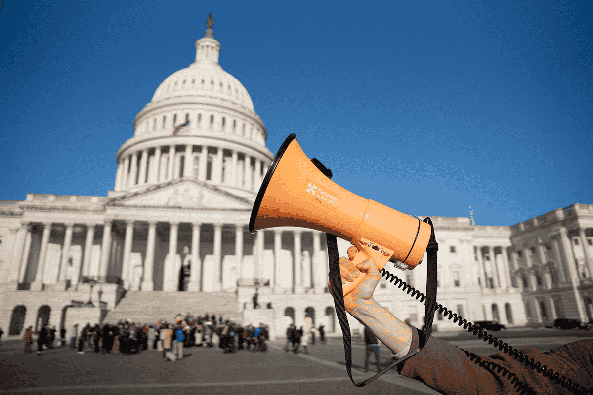 A megaphone on Capitol Hill