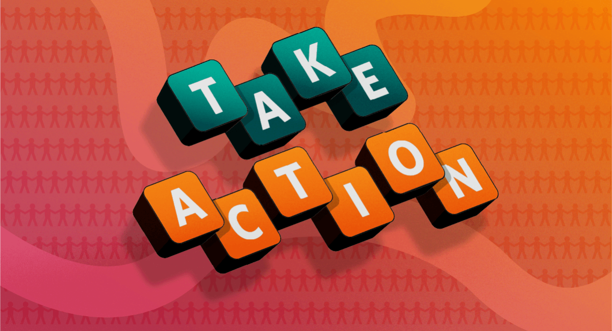 text that says "Take Action"