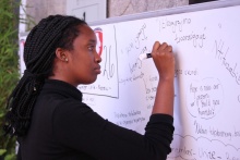 UGHE Orietta Agasaro writes a message of hope to genocide survivors