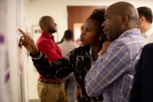 lab poster session at PIH Boston office