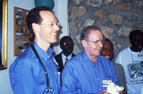 Paul Farmer and Tom White in Haiti