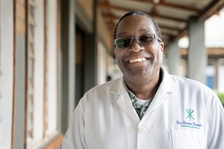 Dr. Sterman Toussaint smiles