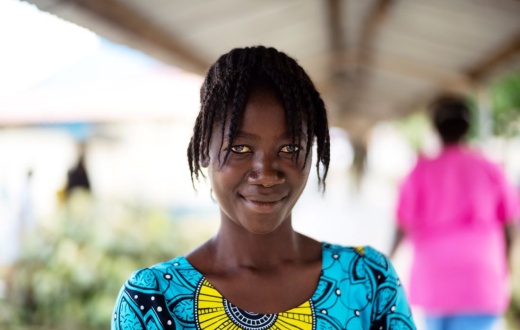 teen girl who overcame TB meningitis in Sierra Leone