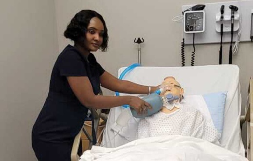 Nurse educator at Regis College simulation lab