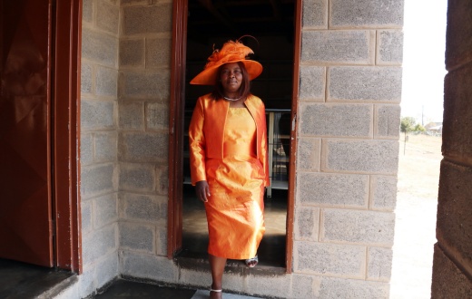 Itumeleng Nkhabu at her home