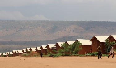 Rows of housing line the streets in Mahama Refugee Camp. Rows of housing line the streets in Mahama Refugee Camp.