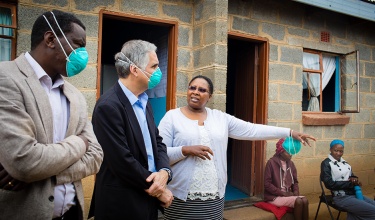 Dr. Abera Leta, Dr. Gary Gottlieb and Likhapha Ntlamelle