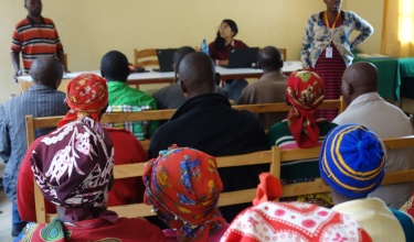 Sifa Dorcas leads a self-help group at Kivuye Health Center in Rwanda