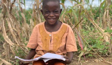 Emric Ansu outside his home in Koidu, Sierra Leone Emric Ansu outside his home in Koidu, Sierra Leone