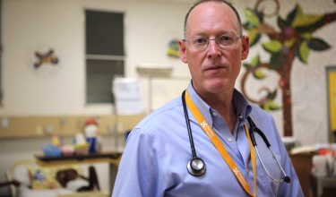 Dr. Paul Farmer at University Hospital in Mirebalais, Haiti