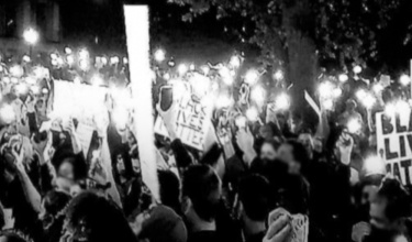 protesters in Boston in support of Black Lives Matter