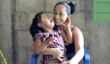 Jazmín Velázquez and her daughter, Derly, in their home in rural Chiapas.